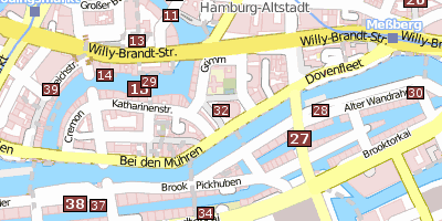 Stadtplan St. Katharinenkirche Hamburg