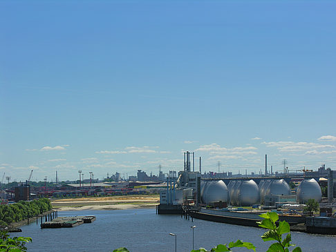 Foto Altonaer Balkon mit Blick auf den Hafen