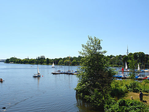 Foto Bootsverleih und Hafen auf der Außenalster