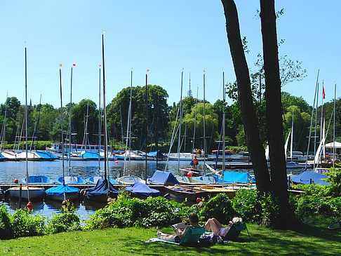 Foto Bootsverleih und Hafen auf der Außenalster