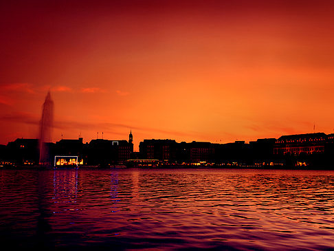 Foto Binnenalster am Abend
